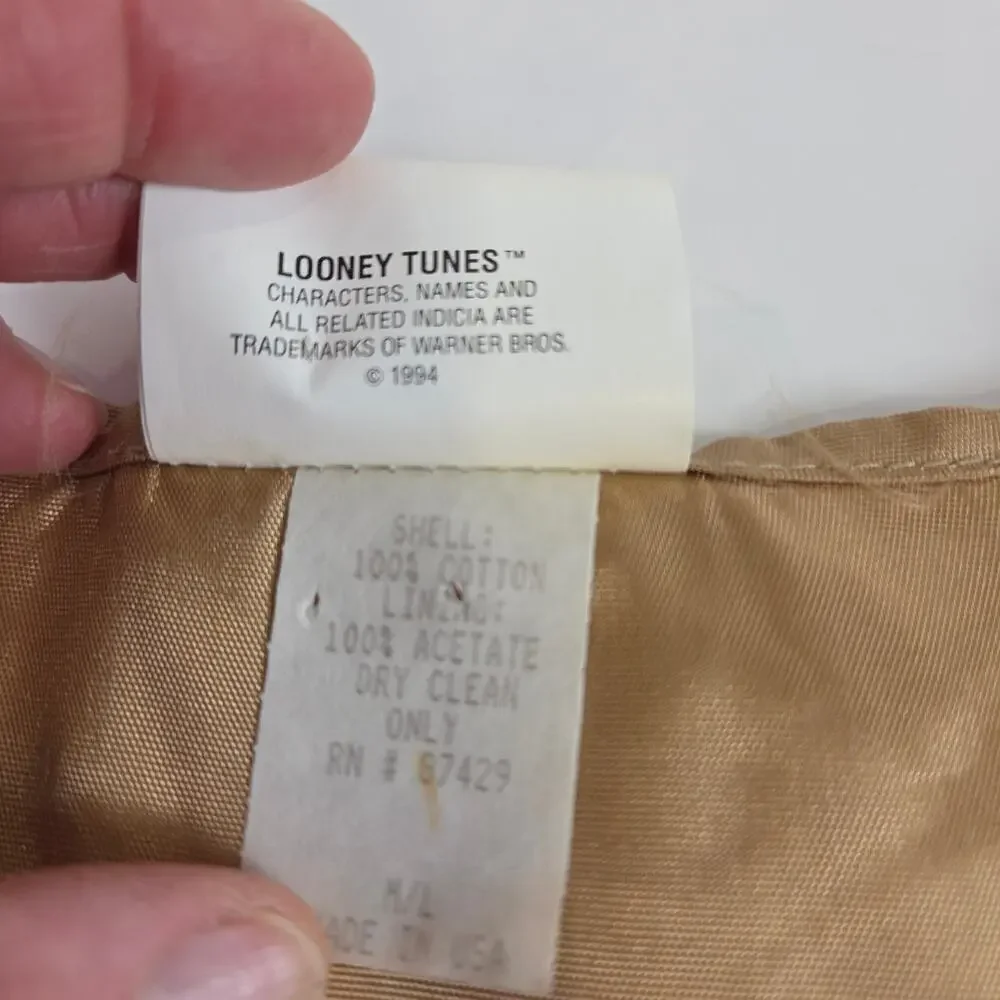 Looney Tunes Vest Unisex M/L Bugs Taz Daffy Elmer Tweety Bird Made USA Vintage - Picture 5 of 5